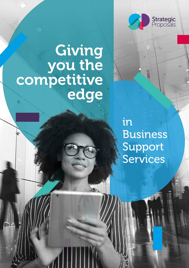 Front cover of our sector brochure showing a woman operating engineering machinery with a factory background